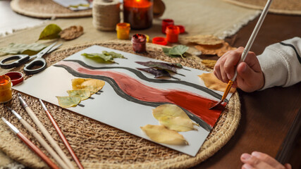 Child's Autumn Art Project