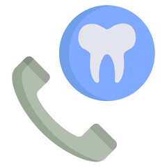 dental appointment call flat icon design