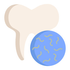 bacteria flat icon design