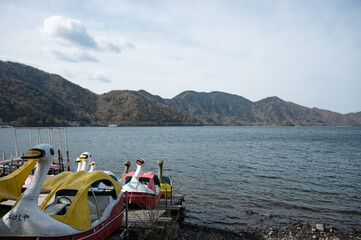 中禅寺湖のスワンボート