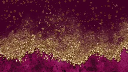 abstract background of purple color and gold dust