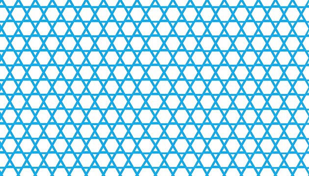 Geometric Blue Star Pattern on White Background for Abstract Design Elements - Powered by Adobe