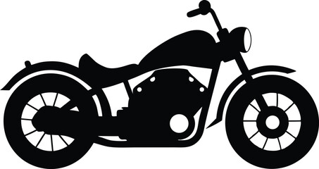 Harley Davidson bike icon, Harley Davidson Motorcycle Silhouette Vector  Illustration on White Background © Smart Craft SVG