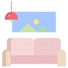 Living room flat icon design