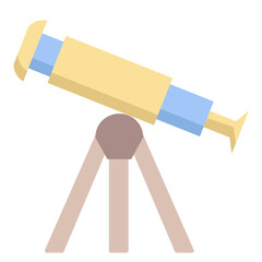 telescope flat icon design