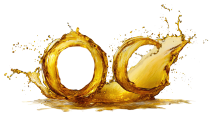 Golden liquid splash forms the letters "SOC
