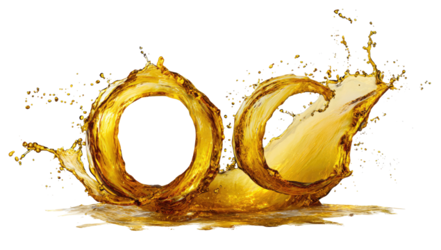 Golden liquid splash forms the letters "SOC