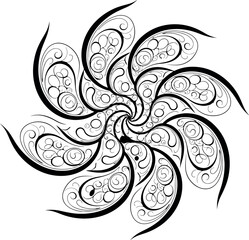 Elegant Swirl Design: A Captivating Abstract Ornament.