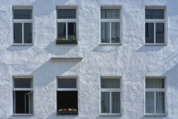 Facade of a residential building in Berlin.