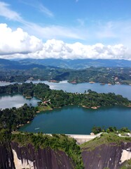 Fototapeta premium Lake and dam scenery