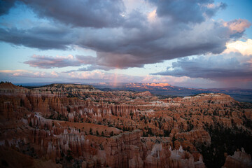 sunset point with rainbow bryce canyon national park