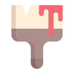 paint brush flat icon design