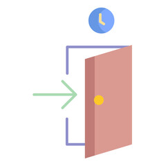 check in flat icon design