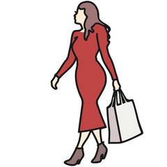 woman with shopping bags