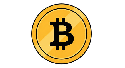 Obraz premium A golden bitcoin cryptocurrency coin symbol representing digital money finance technology blockchain investment trading currency wealth economy global