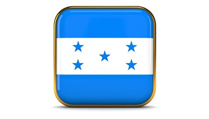 Square button design of the Honduras flag