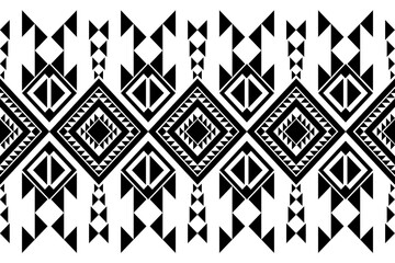 Ethnic seamless, Native patterns with simple shapes. Tribal and ethnic fabrics. Simple geometric pattern elements are best used in design, textile printing.