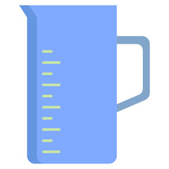 measuring jar flat icon design