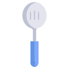 slotted spoon flat icon design