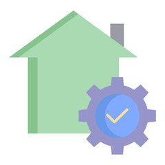 home services flat icon design