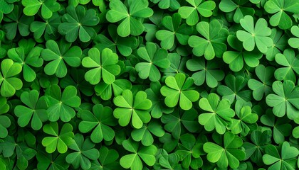 Lush green clover leaves form a dense field here!!