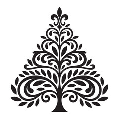 Decorative Christmas Tree Ornament Vector
