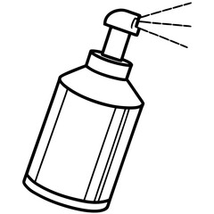 Room spray line art vector