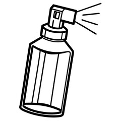 Room spray line art vector