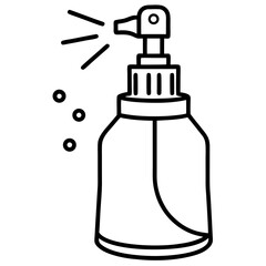 Room spray line art vector