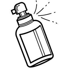 Room spray line art vector