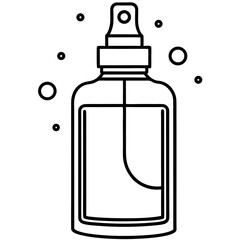 Room spray line art vector