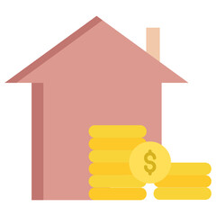 home value flat icon design