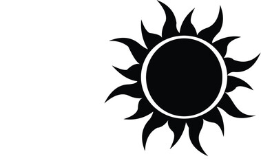 yellow sun icon isolatated on white backgrorund modern simplr