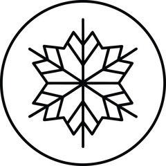 snowflake icon on square button