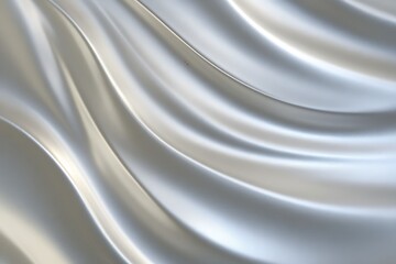 Obraz premium Smooth silver fabric texture with elegant waves and soft sheen for design applications