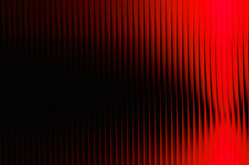 Abstract Red and Black Vertical Pleated Background