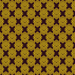 Vibrant geometric pattern in gold and deep red for modern design