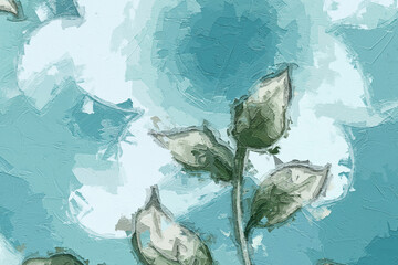 Various oil paintings, flowers, roses, peonies, flying birds, chrysanthemums, streams, landscapes, lakes, forests