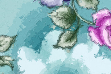 Various oil paintings, flowers, roses, peonies, flying birds, chrysanthemums, streams, landscapes, lakes, forests