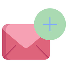 Fototapeta premium email add flat icon design