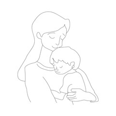 “Mother holding baby illustration”
“Mom and child love vector art”
“Mother hugging baby flat design”