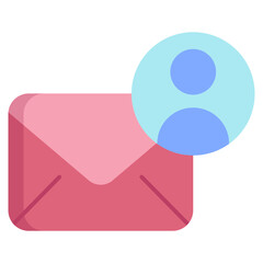 Fototapeta premium email account flat icon design