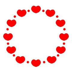 ハートのフレームイラスト