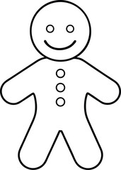 gingerbread man isolated on white