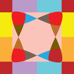 Colorful Abstract Teardrop Burst Seamless Pattern