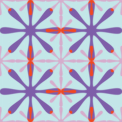 Vibrant Purple Starburst Seamless Pattern