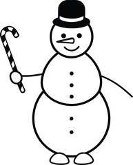 snowman on a white background