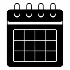 Calendar Silhouette Vector – Schedule and Planner Icon Design
