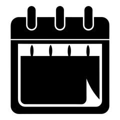 Fototapeta premium Calendar Silhouette Vector – Schedule and Planner Icon Design