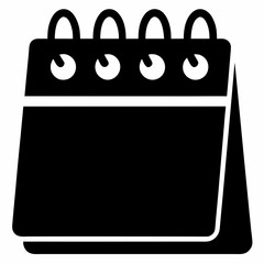 Calendar Silhouette Vector – Schedule and Planner Icon Design